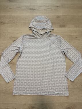 Googan Squad Overcast Bandito Bug Performance Sun Hoodie Men's M Gray White